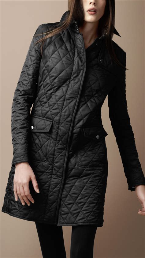 burberry black padded coat|black burberry trench coat.